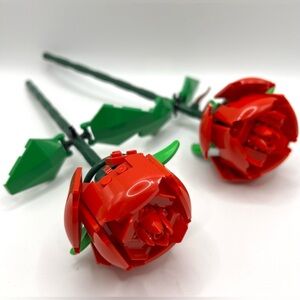 LEGO Building Toy Iconic Rose 40460 Set of 2 Red Roses Adjustable Stems Flowers